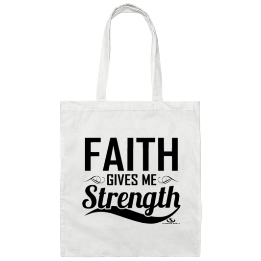 FAITH GIVES ME STRENGTH  Canvas Tote Bag - The Shield of Light