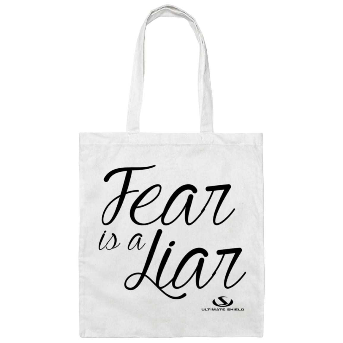 FEAR IS A LIAR Canvas Tote Bag - The Shield of Light