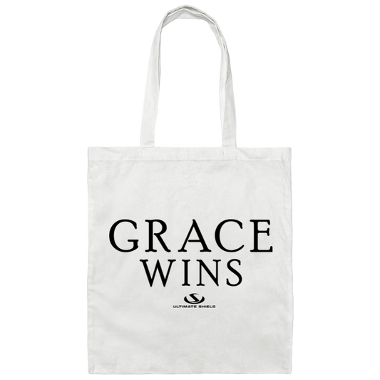 GRACE WINS Canvas Tote Bag - The Shield of Light