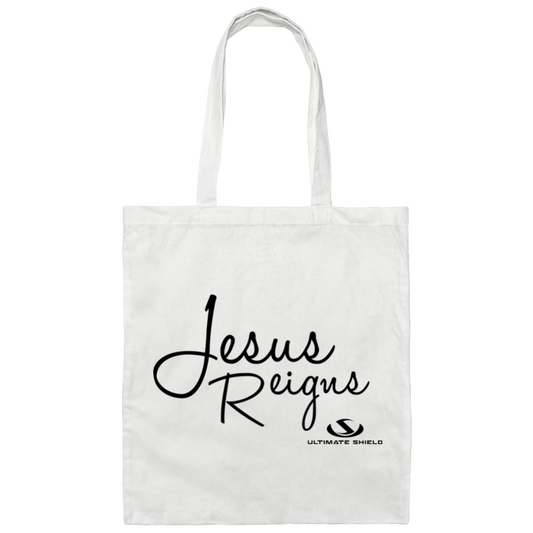 JESUS REIGNS Canvas Tote Bag - The Shield of Light