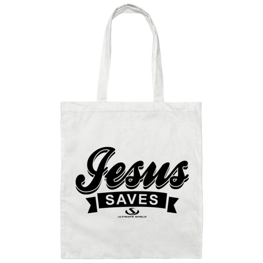 JESUS SAVES  Canvas Tote Bag - The Shield of Light