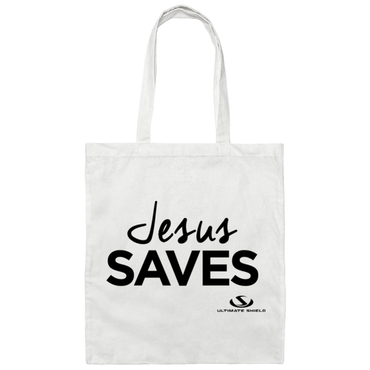 JESUS SAVES  Canvas Tote Bag - The Shield of Light