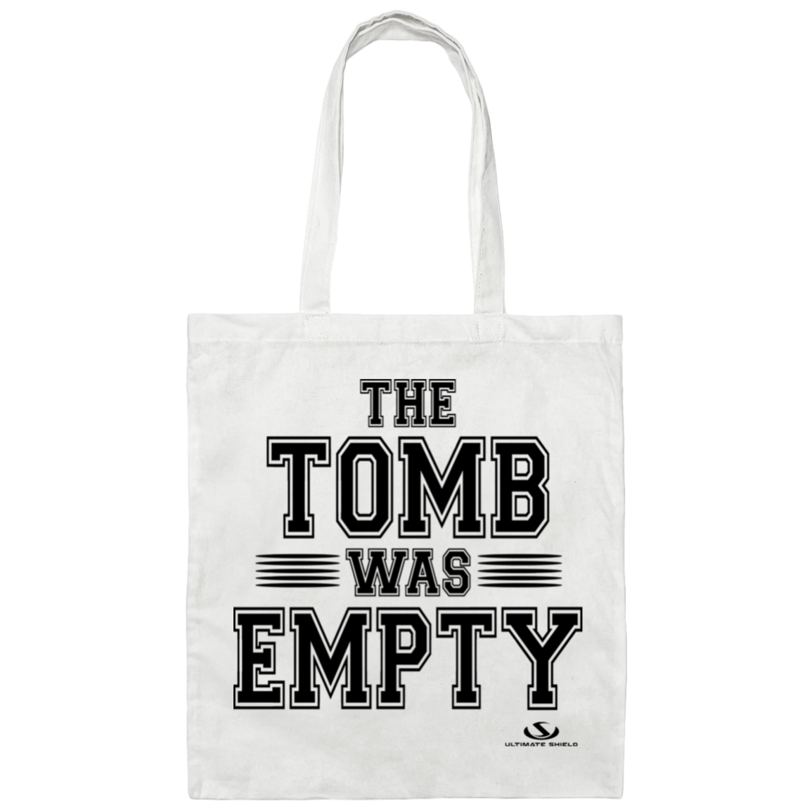 THE TOMB WAS EMPTY  Canvas Tote Bag - The Shield of Light