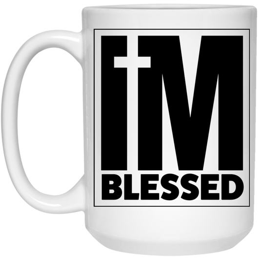 I'm blessed 15 oz. White Mug - The Shield of Light