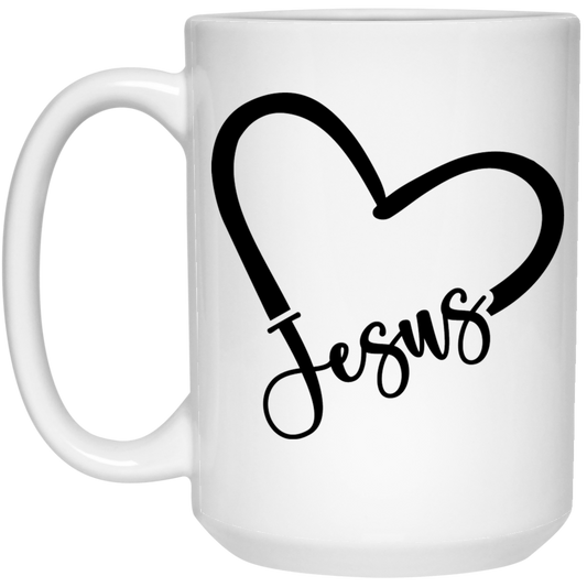 Jesus 15 oz. White Mug - The Shield of Light