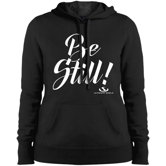 BE STILL  Ladies' Pullover Hooded Sweatshirt - The Shield of Light
