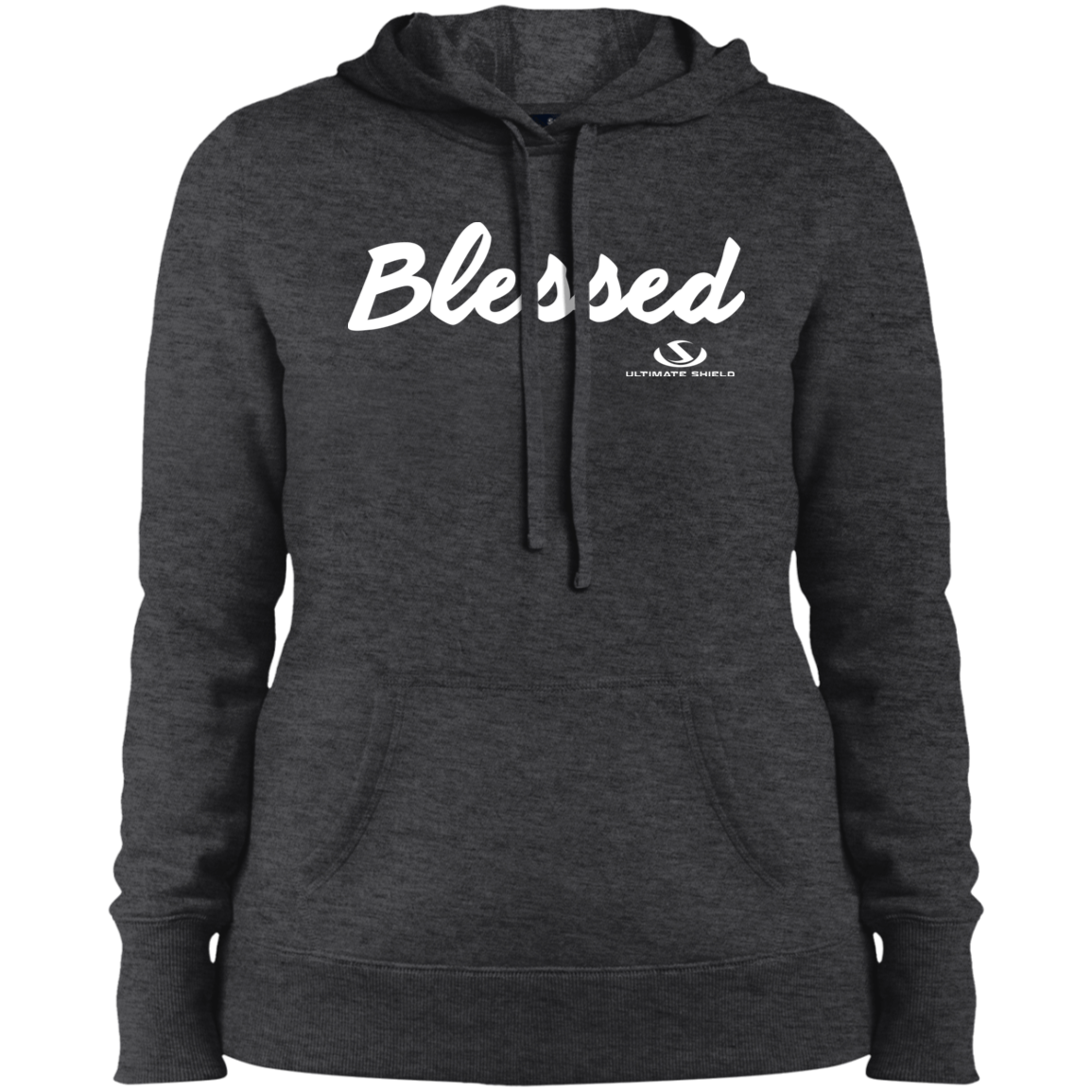 BLESSED Ladies' Pullover Hooded Sweatshirt - The Shield of Light