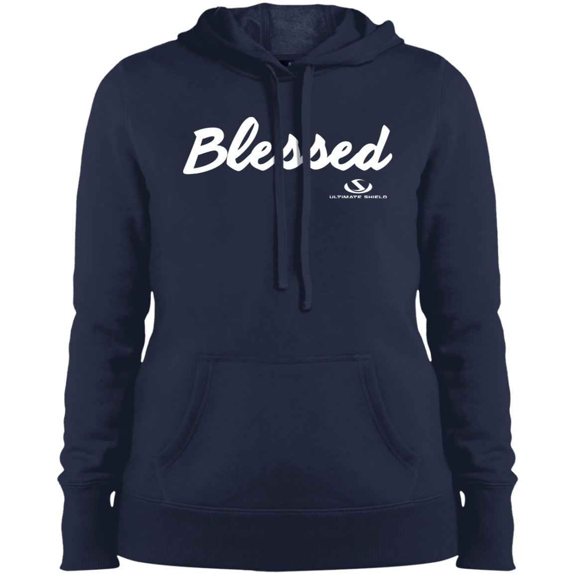 BLESSED Ladies' Pullover Hooded Sweatshirt - The Shield of Light