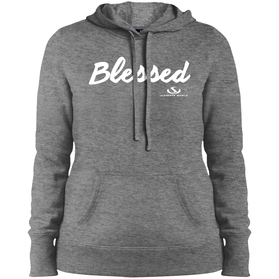 BLESSED Ladies' Pullover Hooded Sweatshirt - The Shield of Light