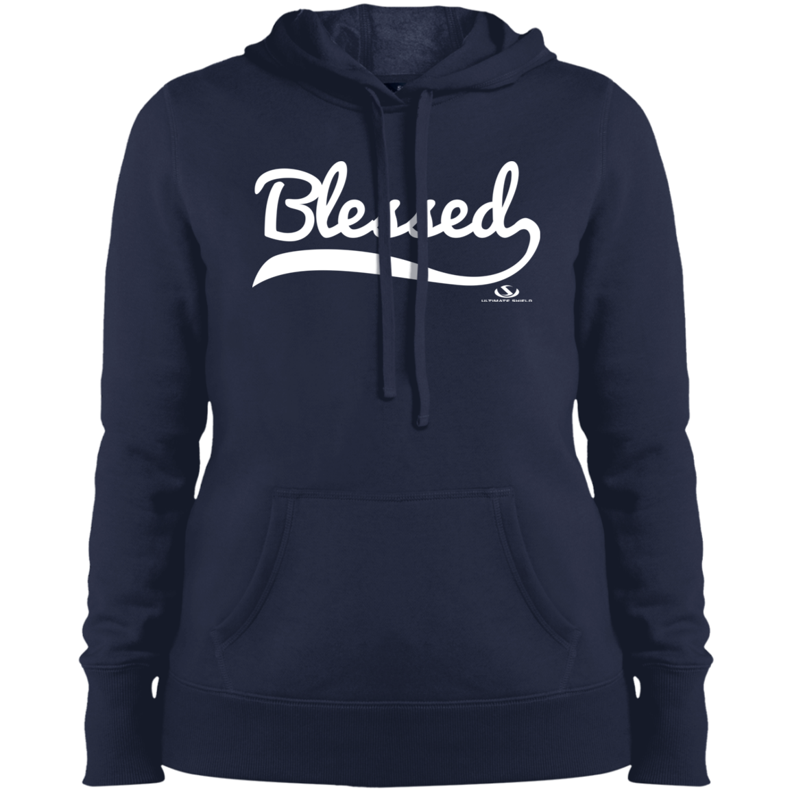 BLESSED Ladies' Pullover Hooded Sweatshirt - The Shield of Light