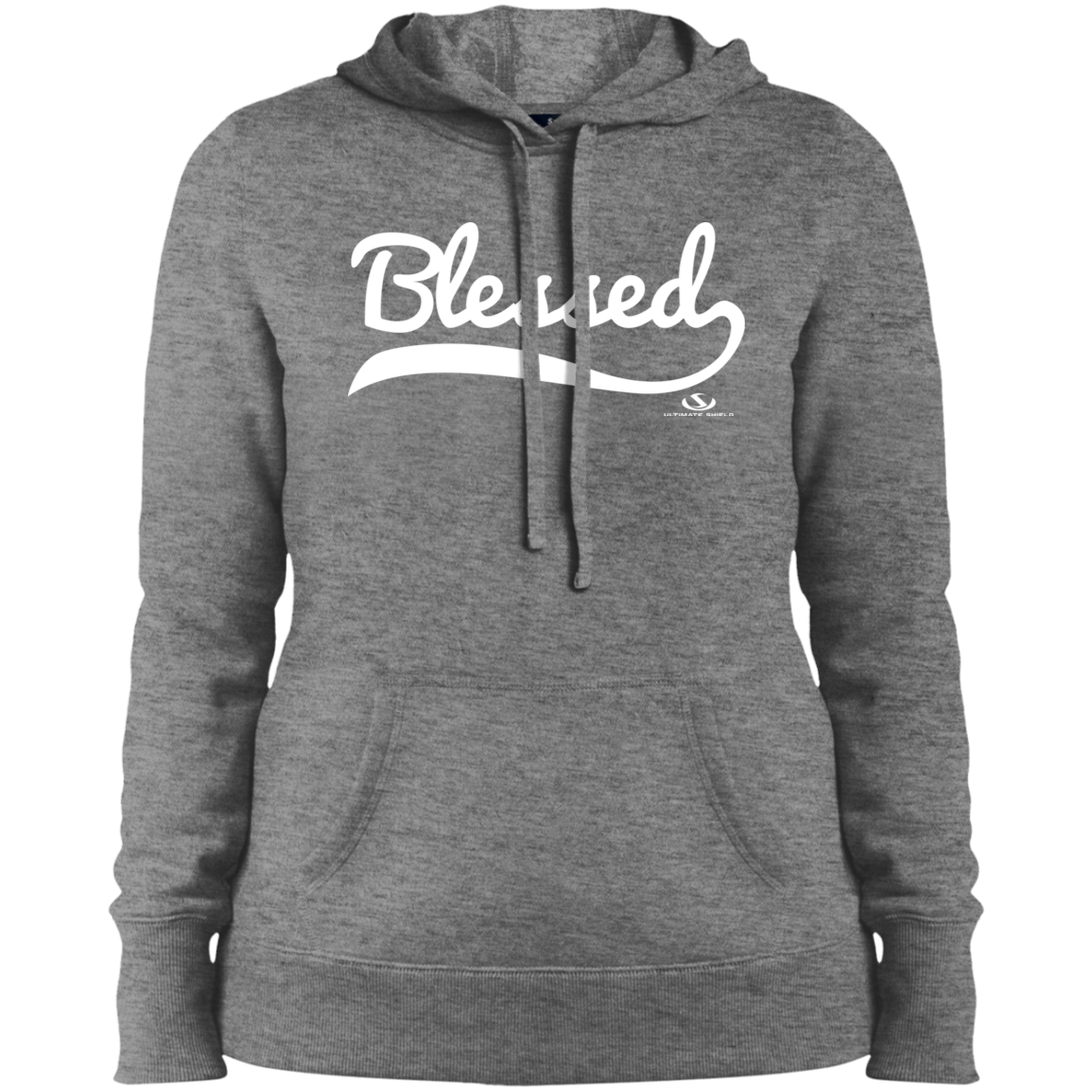 BLESSED Ladies' Pullover Hooded Sweatshirt - The Shield of Light