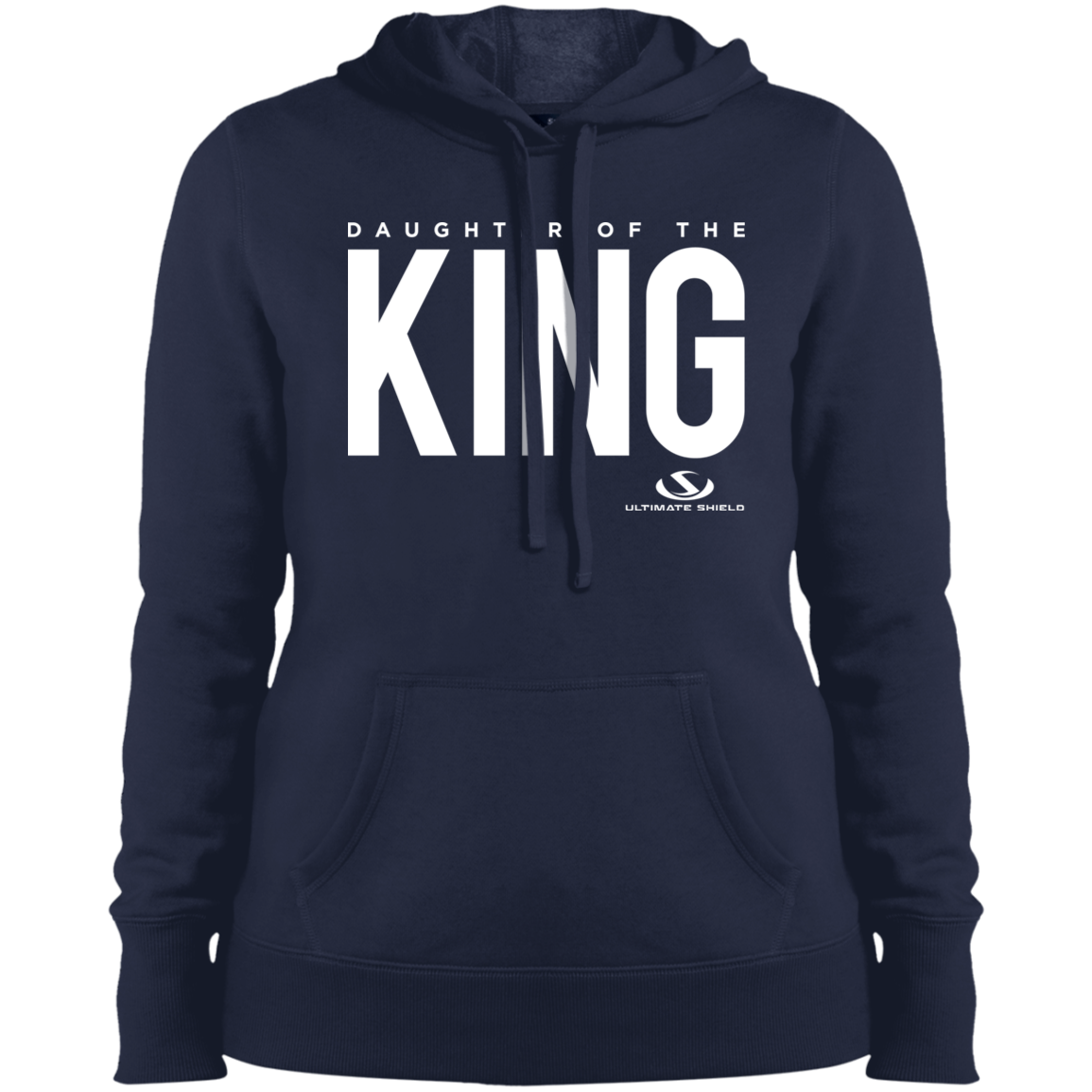 DAUGHTER OF THE KING Ladies' Pullover Hooded Sweatshirt - The Shield of Light