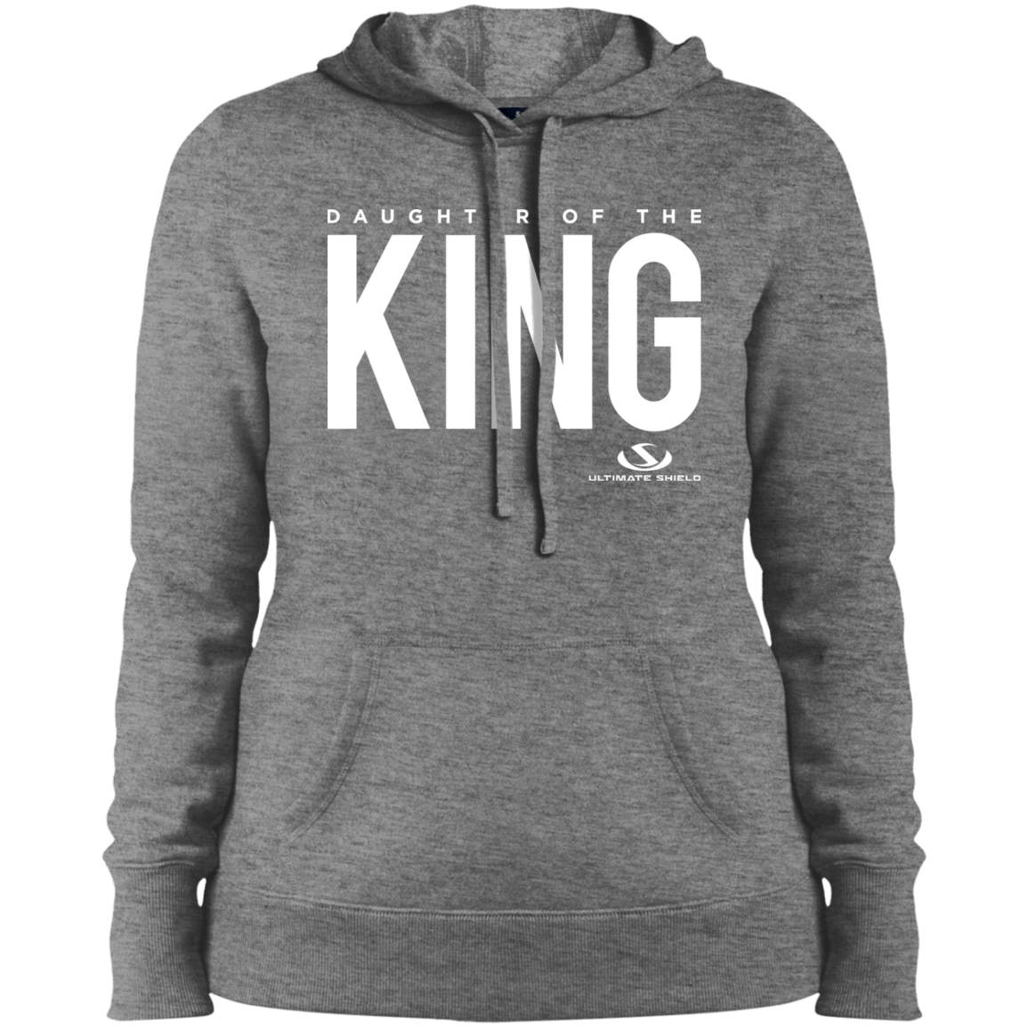 DAUGHTER OF THE KING Ladies' Pullover Hooded Sweatshirt - The Shield of Light