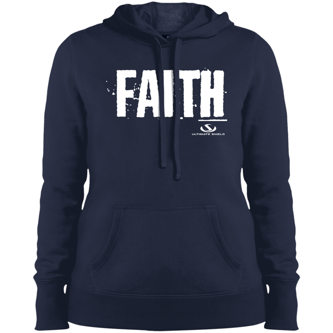 FAITH Ladies' Pullover Hooded Sweatshirt - The Shield of Light