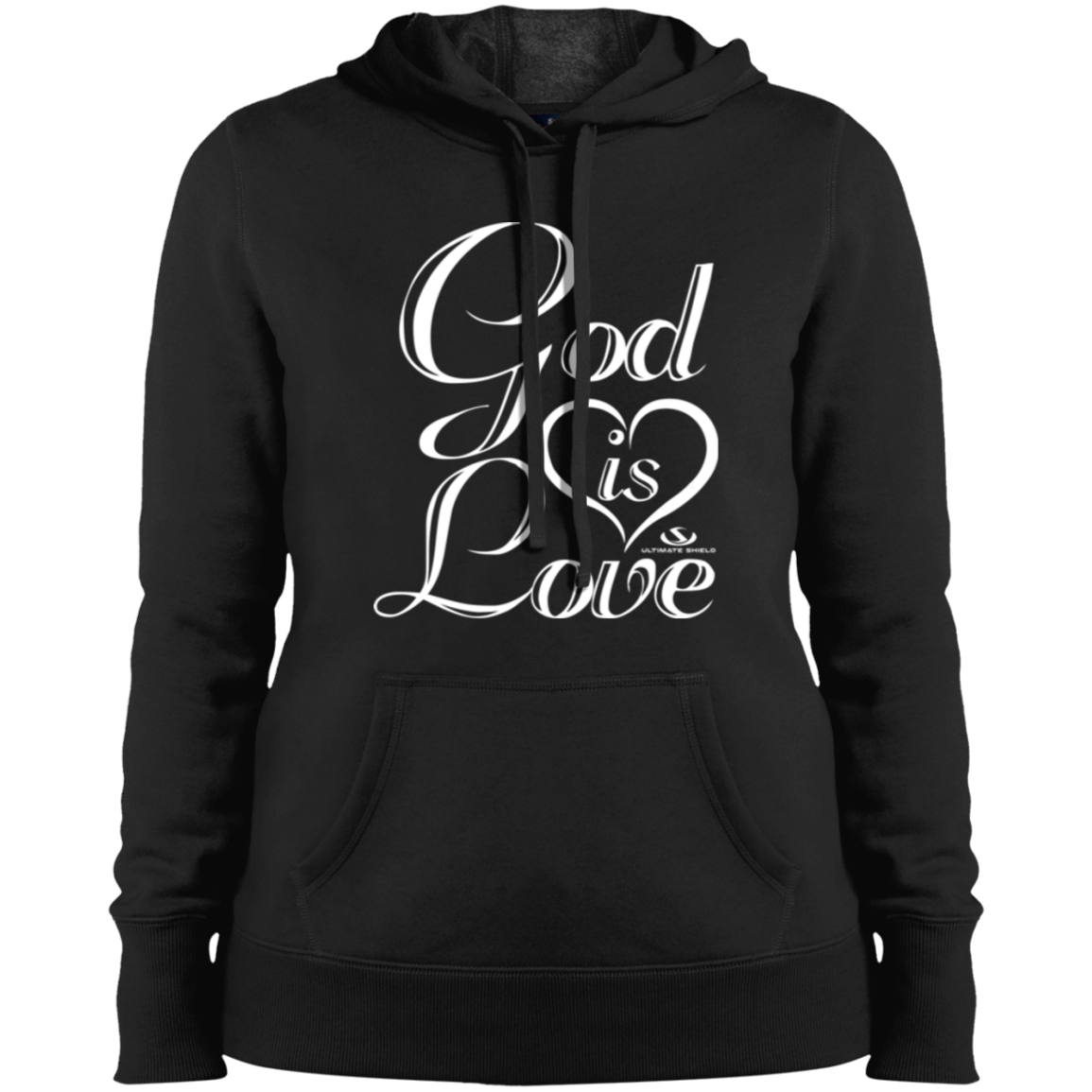GOD IS LOVE  Ladies' Pullover Hooded Sweatshirt - The Shield of Light