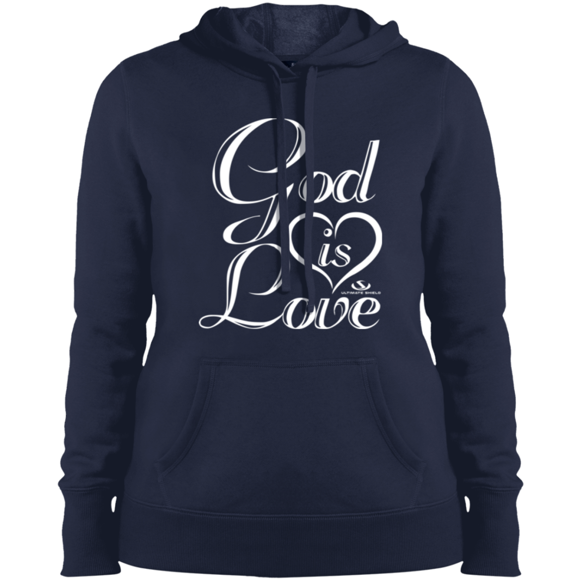GOD IS LOVE  Ladies' Pullover Hooded Sweatshirt - The Shield of Light