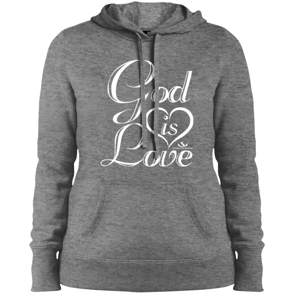 GOD IS LOVE  Ladies' Pullover Hooded Sweatshirt - The Shield of Light