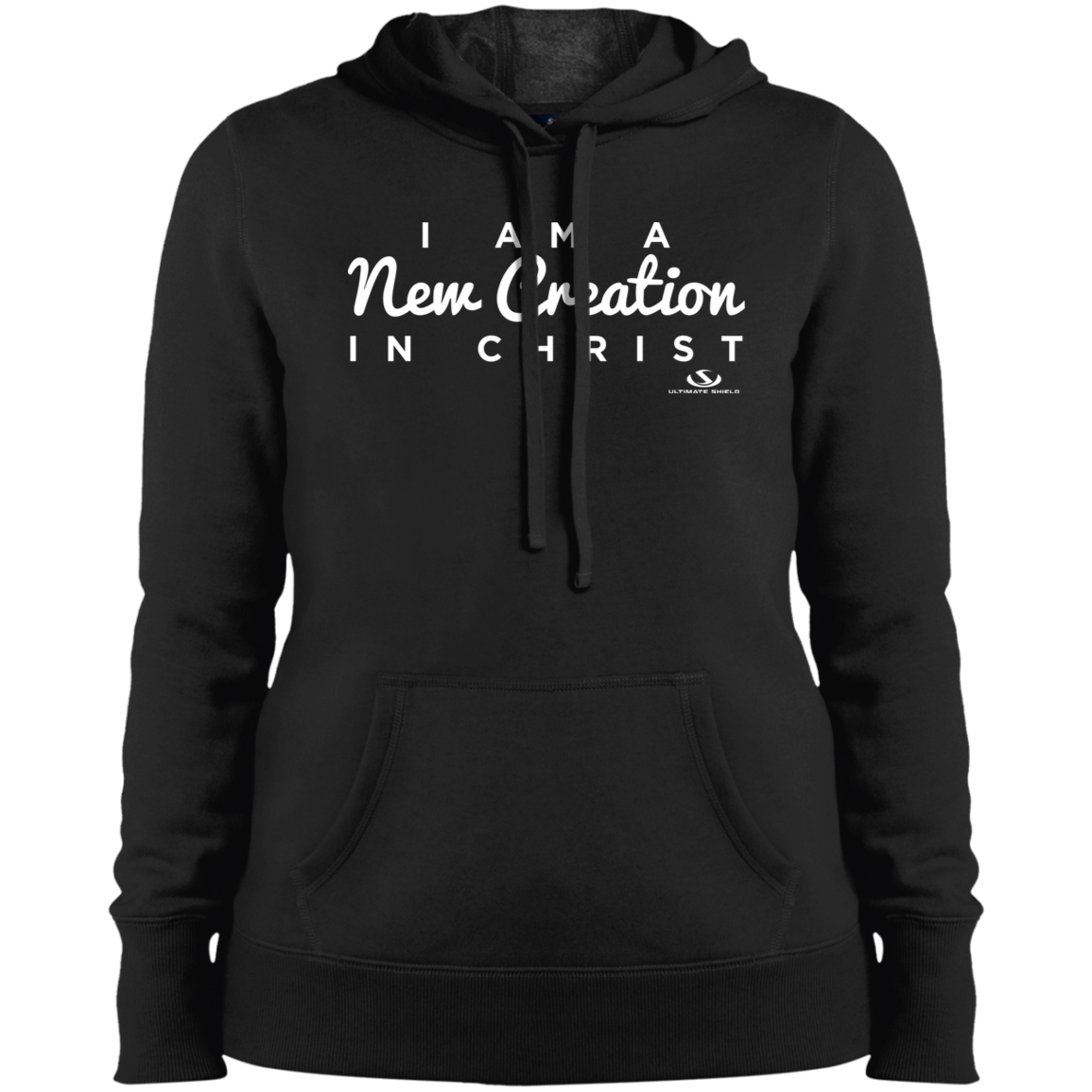 I AM A NEW CREATION IN CHRIST Ladies' Pullover Hooded Sweatshirt - The Shield of Light