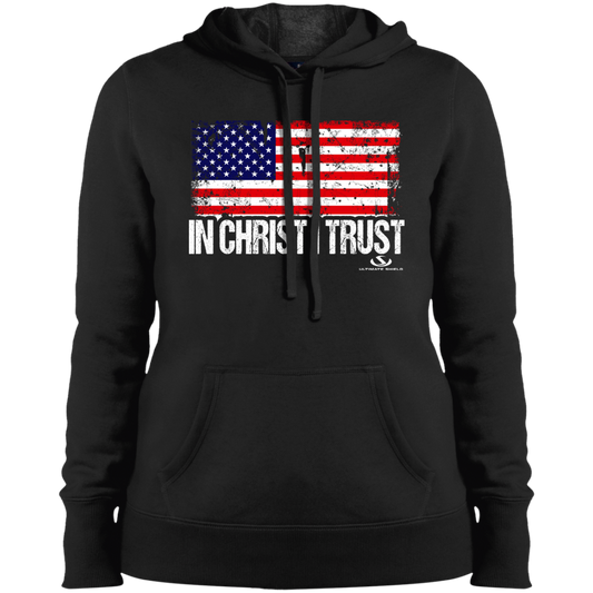 IN CHRIST I TRUST Ladies' Pullover Hooded Sweatshirt - The Shield of Light