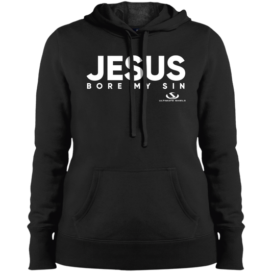 JESUS BORE MY SIN Ladies' Pullover Hooded Sweatshirt - The Shield of Light