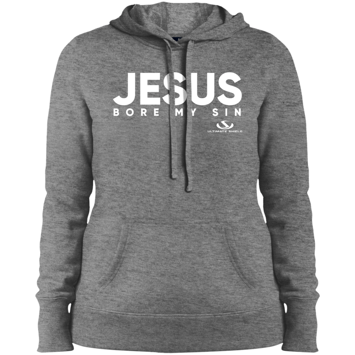 JESUS BORE MY SIN Ladies' Pullover Hooded Sweatshirt - The Shield of Light