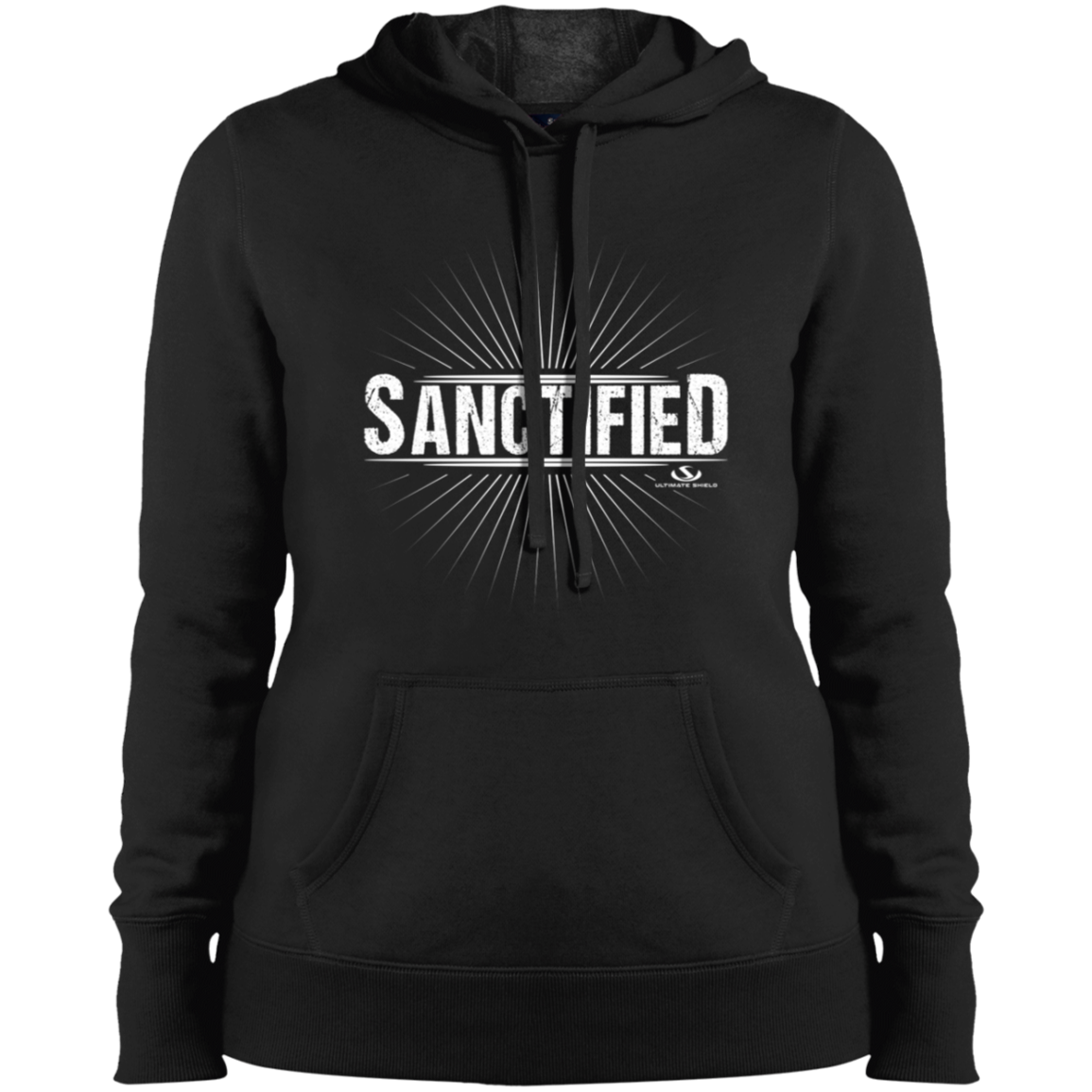 SANCTIFIED Ladies' Pullover Hooded Sweatshirt - The Shield of Light