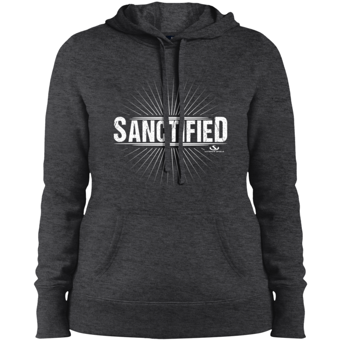 SANCTIFIED Ladies' Pullover Hooded Sweatshirt - The Shield of Light
