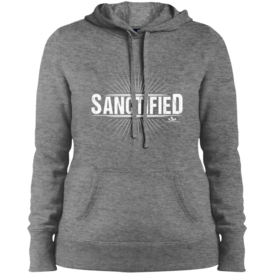 SANCTIFIED Ladies' Pullover Hooded Sweatshirt - The Shield of Light