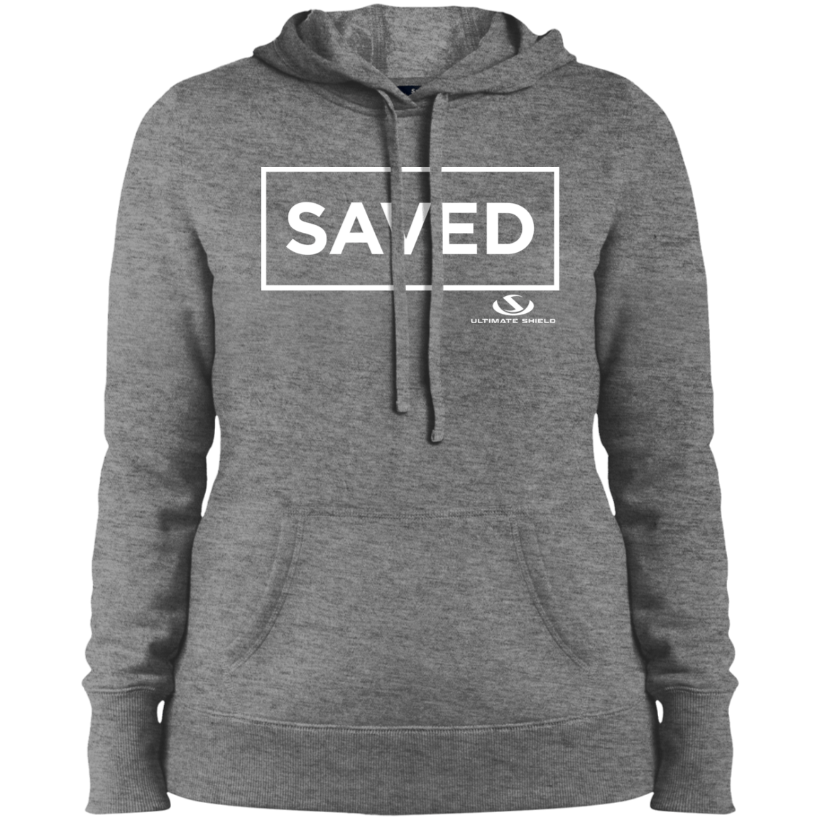 SAVED Ladies' Pullover Hooded Sweatshirt - The Shield of Light