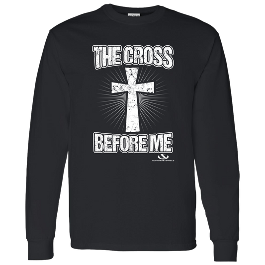 THE CROSS BEFORE ME  LS T-Shirt 5.3 oz. - The Shield of Light