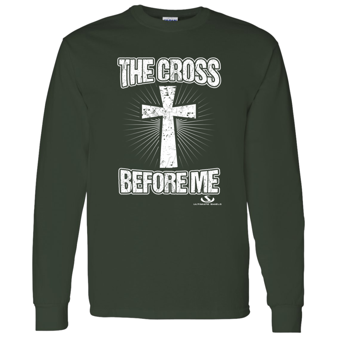 THE CROSS BEFORE ME  LS T-Shirt 5.3 oz. - The Shield of Light