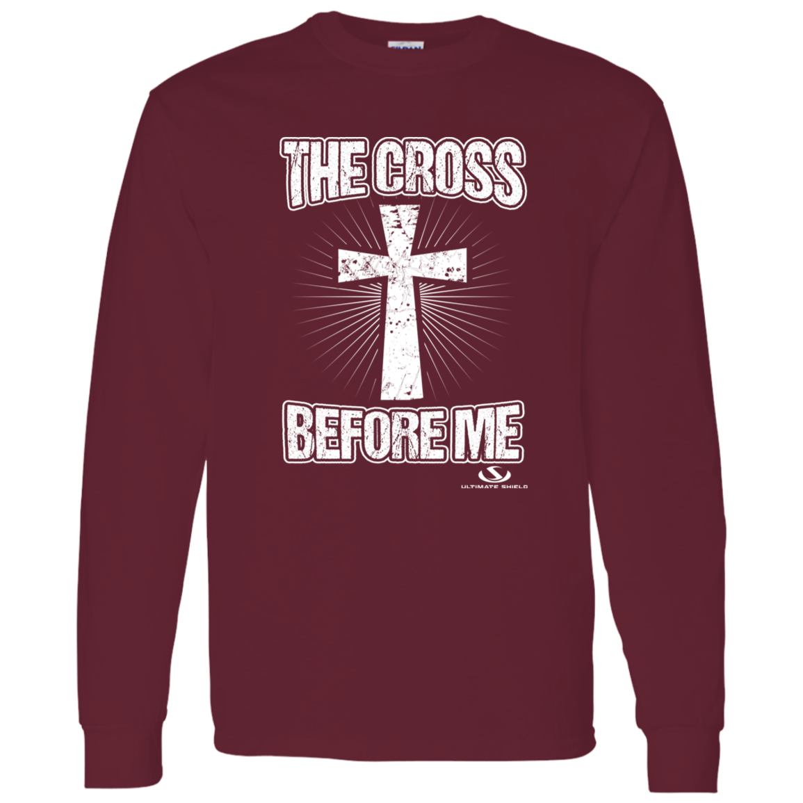 THE CROSS BEFORE ME  LS T-Shirt 5.3 oz. - The Shield of Light