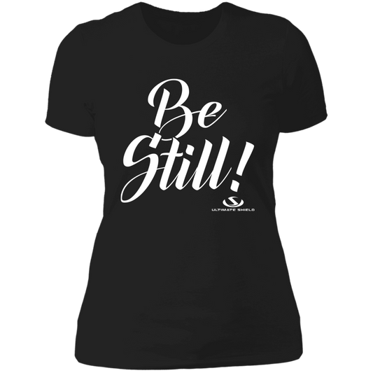 BE STILL Ladies' Boyfriend T-Shirt - The Shield of Light