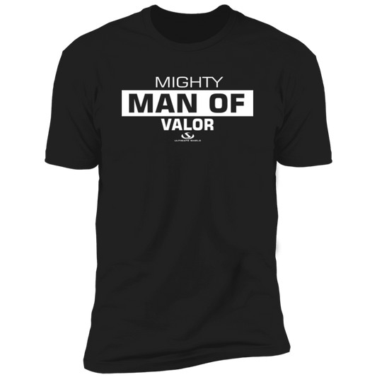 MIGHTY MAN OF VALOR  Premium Short Sleeve T-Shirt - The Shield of Light