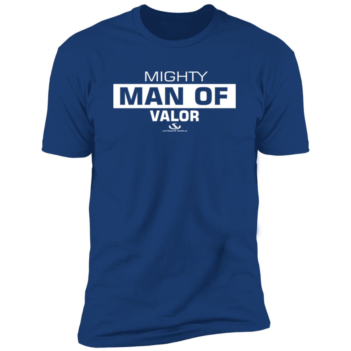 MIGHTY MAN OF VALOR  Premium Short Sleeve T-Shirt - The Shield of Light