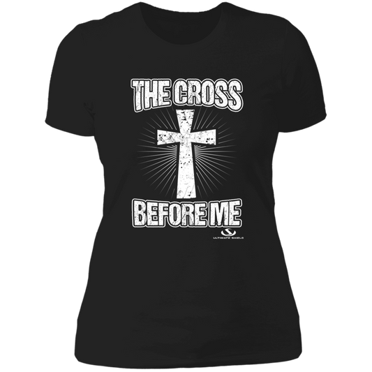 THE CROSS BEFORE ME Ladies' Boyfriend T-Shirt - The Shield of Light