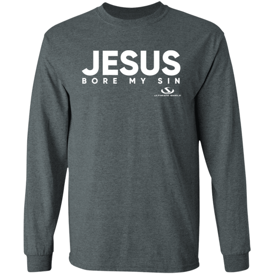 JESUS BORE MY SIN  LS T-Shirt 5.3 oz. - The Shield of Light