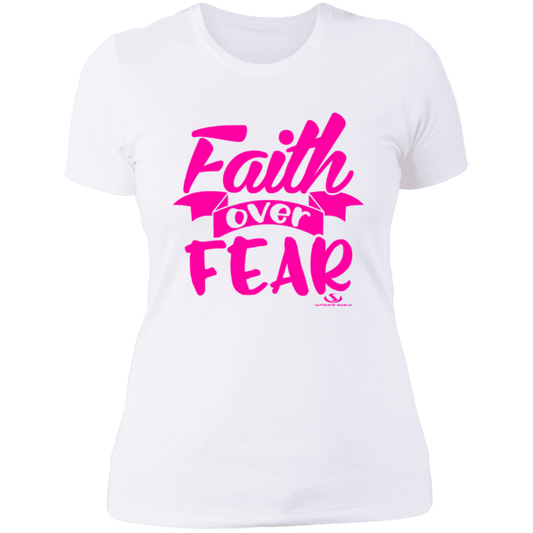 FAITH OVER FEAR Ladies' Boyfriend T-Shirt - The Shield of Light