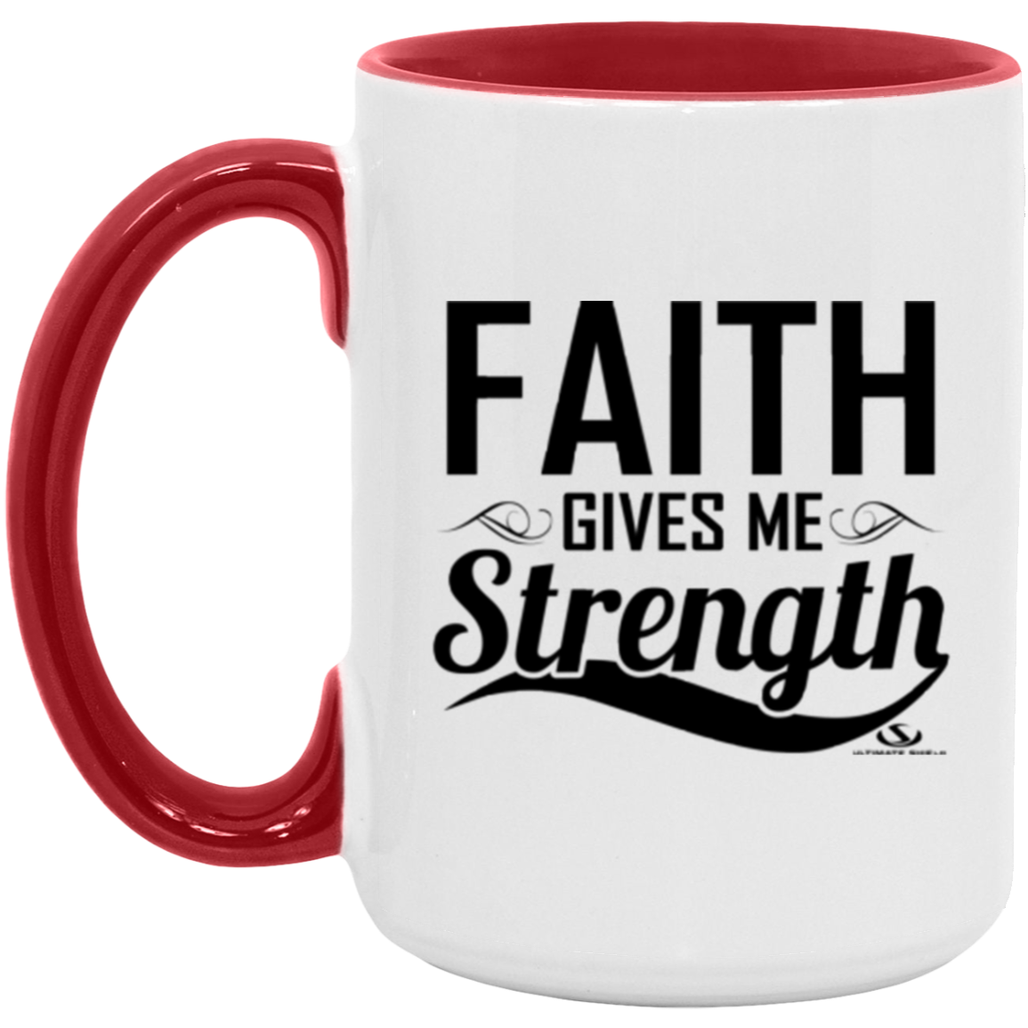 FAITH GIVES ME STRENGTH 15oz. Accent Mug - The Shield of Light