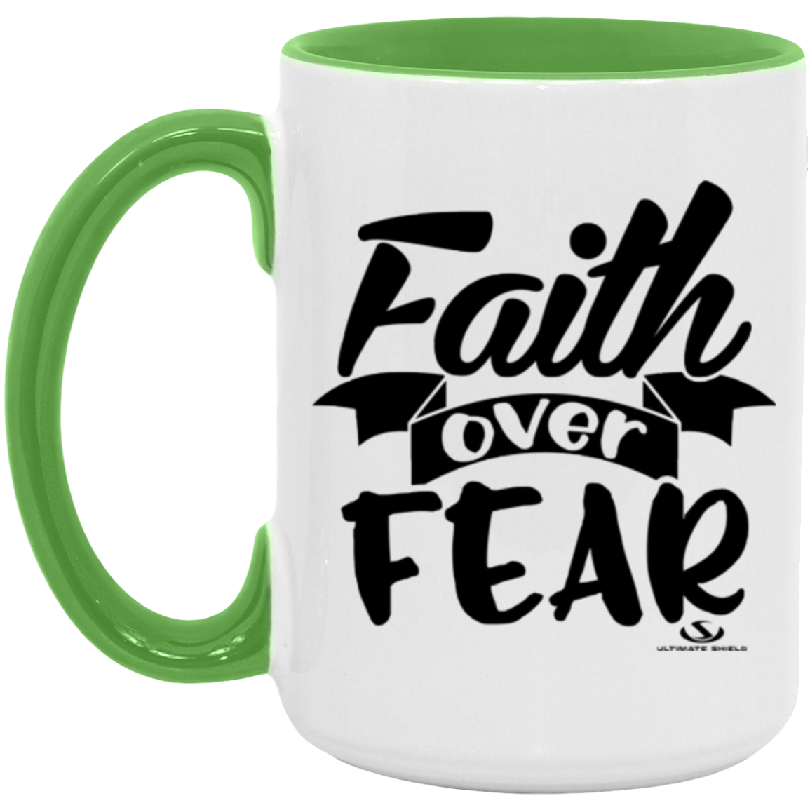 FAITH OVER FEAR 15oz. Accent Mug - The Shield of Light