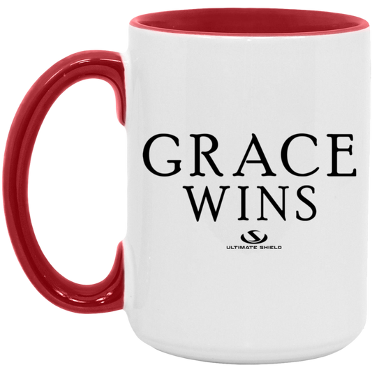 GRACE WINS 15oz. Accent Mug - The Shield of Light
