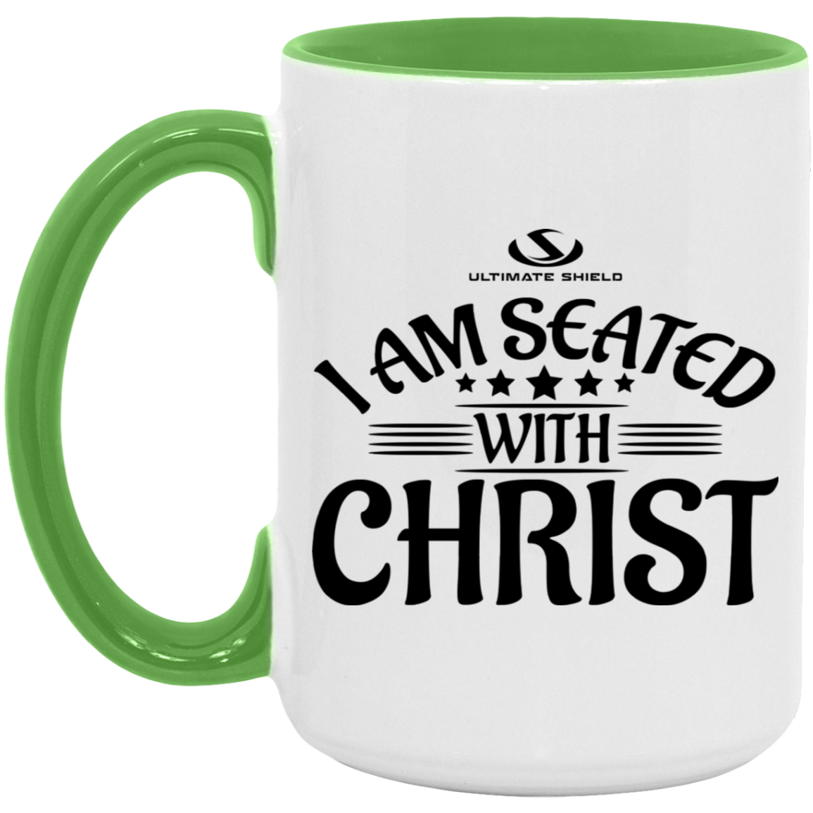 I AM SEATED WITH CHRIST OZ 15oz. Accent Mug - The Shield of Light