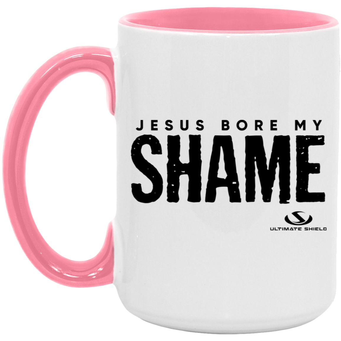 JESUS BORE MY SHAME 15oz. Accent Mug - The Shield of Light