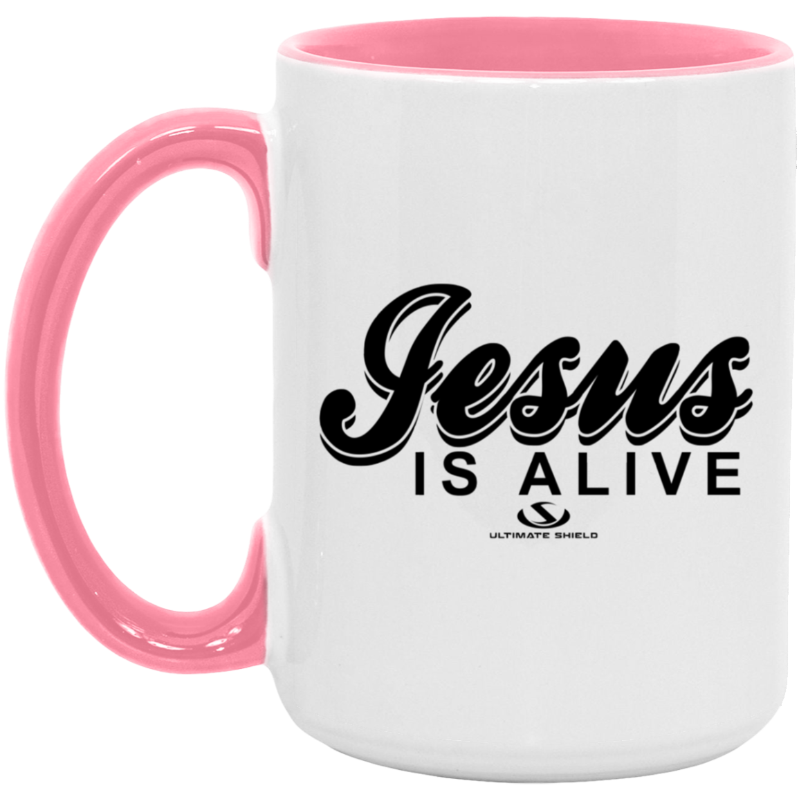 JESUS IS ALIVE 15oz. Accent Mug - The Shield of Light