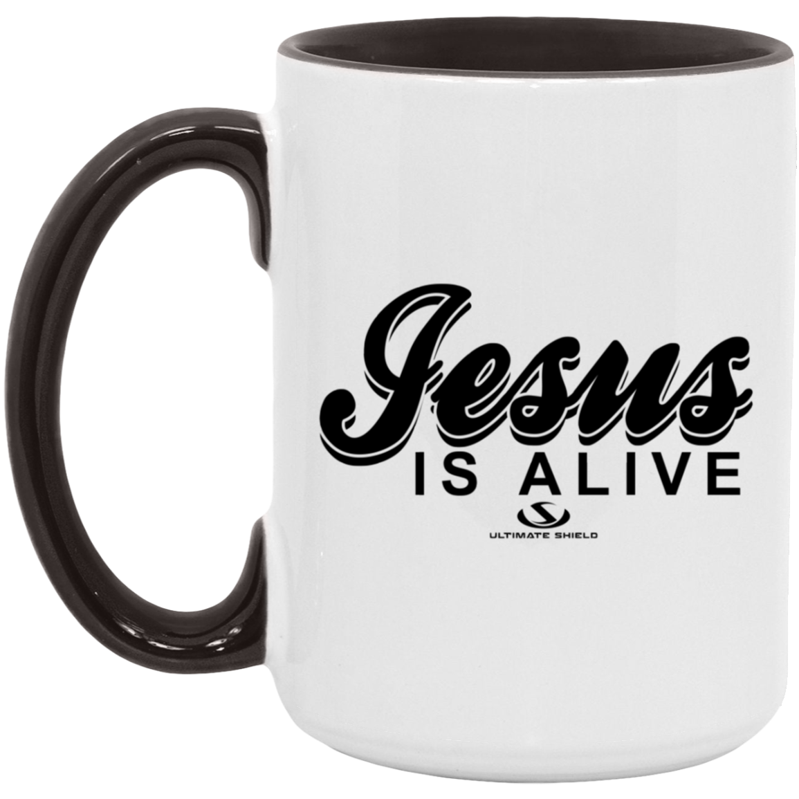 JESUS IS ALIVE 15oz. Accent Mug - The Shield of Light