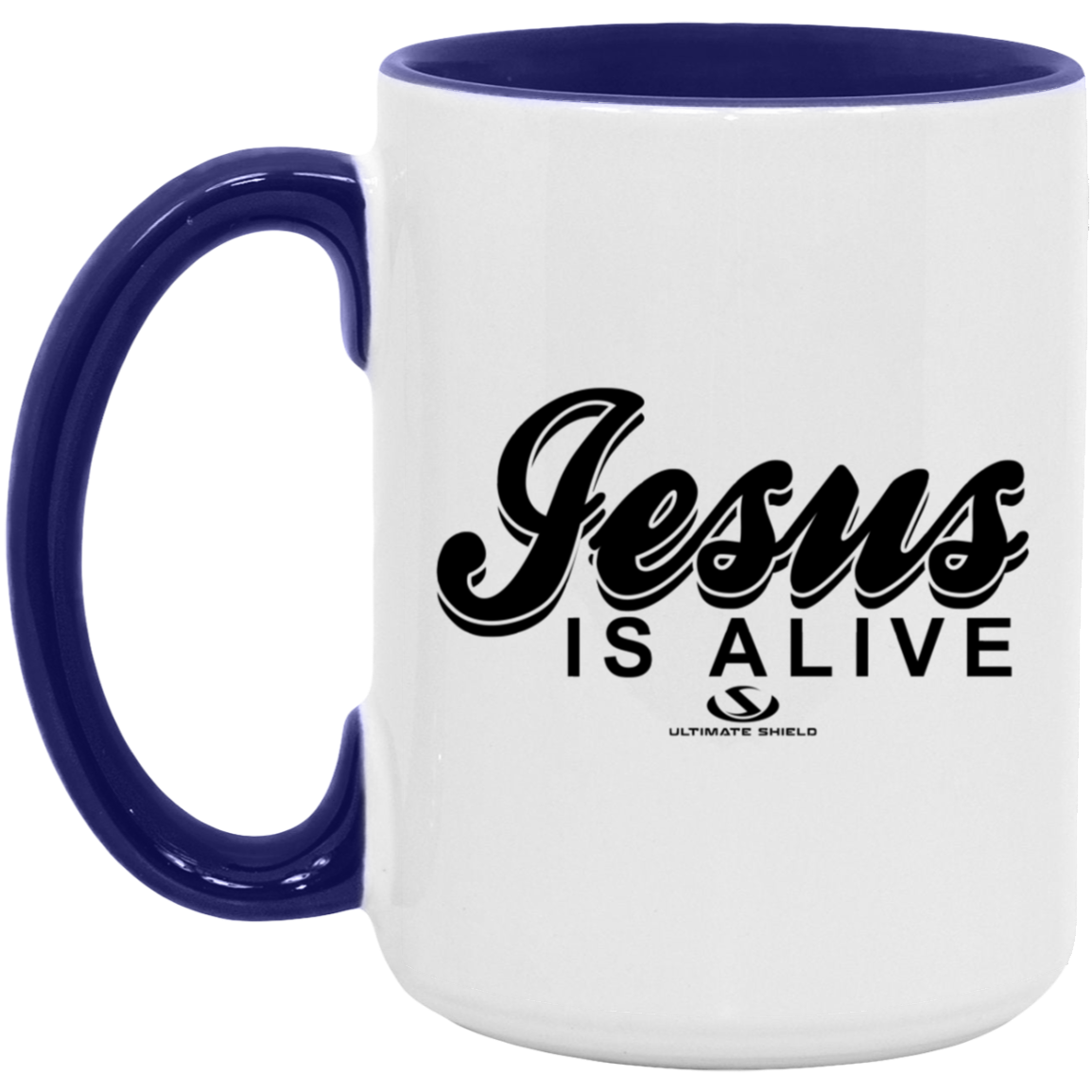 JESUS IS ALIVE 15oz. Accent Mug - The Shield of Light