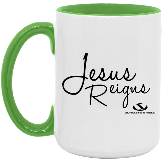 JESUS REIGNS 15oz. Accent Mug - The Shield of Light