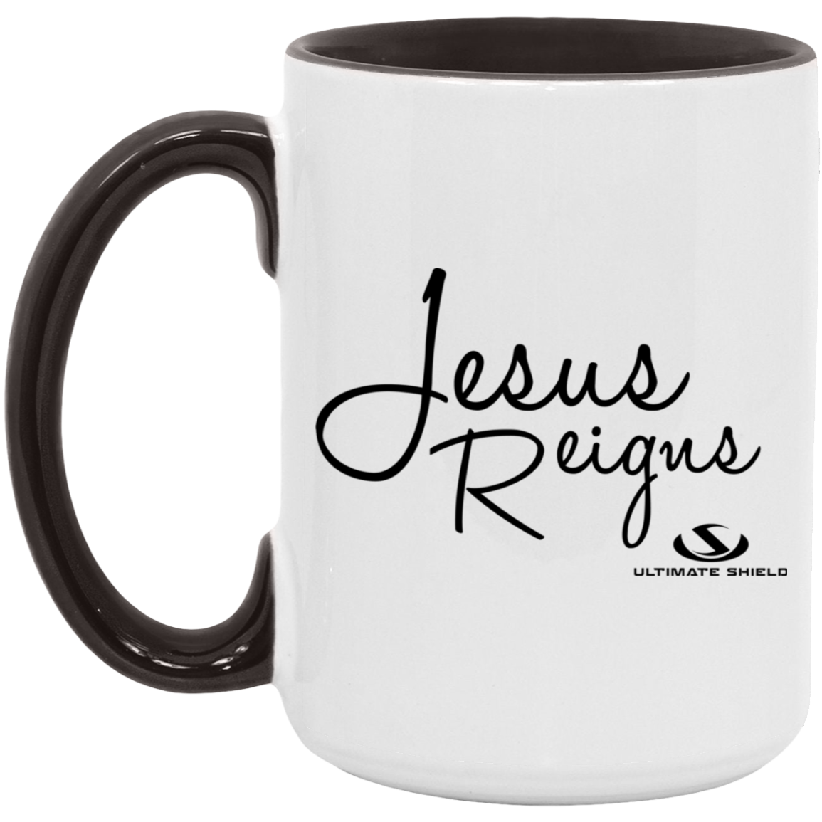 JESUS REIGNS 15oz. Accent Mug - The Shield of Light