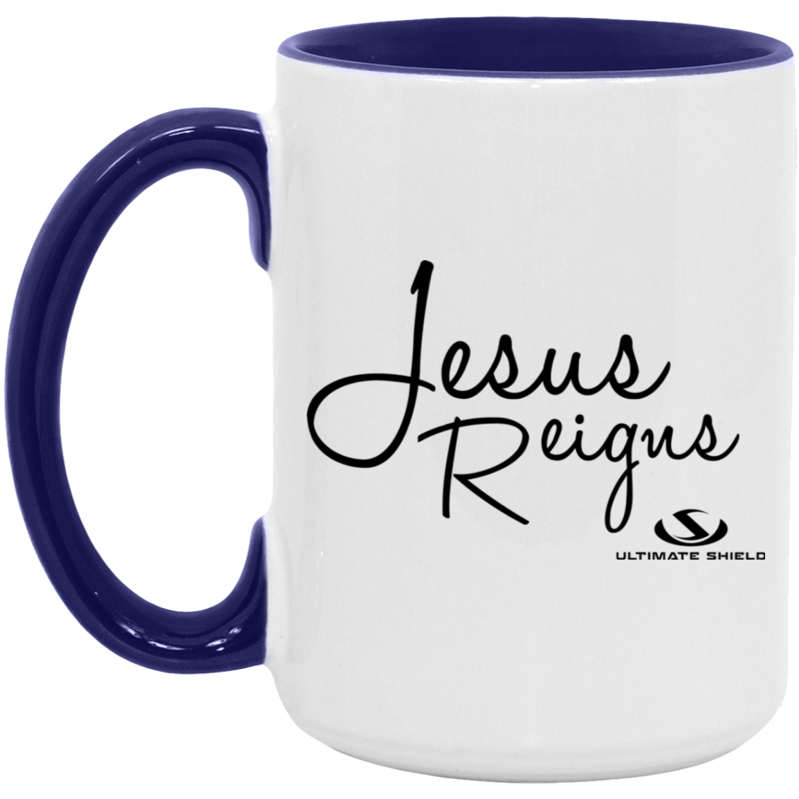 JESUS REIGNS 15oz. Accent Mug - The Shield of Light