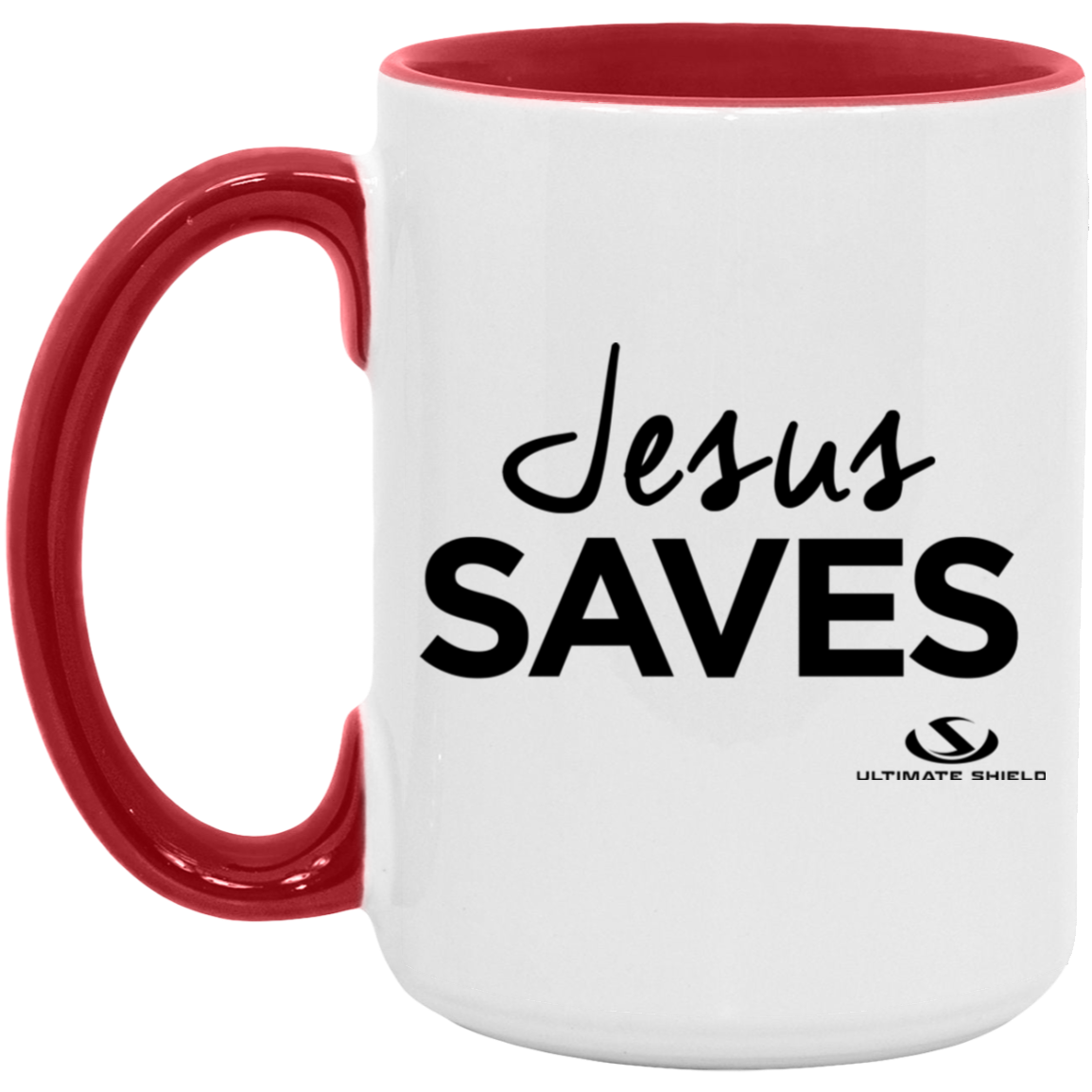 JESUS SAVES 15oz. Accent Mug - The Shield of Light